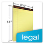 TOPS Docket Gold Ruled Perforated Pads, Wide/Legal Rule, 50 Canary-Yellow 8.5 x 14 Sheets, 12/Pack