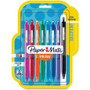Paper Mate Inkjoy 300 RT Ballpoint Pens - 1 mm Pen Point - Retractable - Green, Magenta, Red, Orange, Turquoise, Black, Blue, Purple Ink - Assorted Barrel