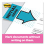 Post-it Flags Arrow Message 1" Page Flags, "Initial Here", Blue, 50 Flags Dispensers/2 Dispensers/Pack