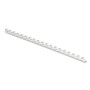 Fellowes Plastic Comb Bindings, 5/16" Diameter, 40 Sheet Capacity, White, 100/Pack