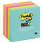 Post-it Notes Super Sticky Pads in Supernova Neon Collection Colors, 3" x 3", 90 Sheets/Pad, 5 Pads/Pack (MMM6545SSMIA) View Product Image