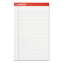 Universal Perforated Ruled Writing Pads, Wide/Legal Rule, Red Headband, 50 White 8.5 x 14 Sheets, Dozen (UNV45000) View Product Image