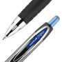 uniball Signo 207 Gel Pen, Retractable, Medium 0.7 mm, Blue Ink, Smoke/Black/Blue Barrel, Dozen (UBC33951) View Product Image