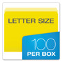 Pendaflex Colored File Folders, Straight Tabs, Letter Size, Yellow/Light Yellow, 100/Box