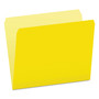 Pendaflex Colored File Folders, Straight Tabs, Letter Size, Yellow/Light Yellow, 100/Box