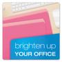 Pendaflex Colored File Folders, Straight Tabs, Letter Size, Pink/Light Pink, 100/Box