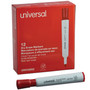 Universal Dry Erase Marker, Broad Chisel Tip, Red, Dozen (UNV43652) View Product Image