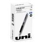 uniball Signo 207 Gel Pen, Retractable, Micro 0.5 mm, Blue Ink, Smoke/Black/Blue Barrel, Dozen (UBC61256) View Product Image