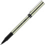 uniball Deluxe Rollerball Pen, Stick, Fine 0.7 mm, Black Ink, Champagne/Black Barrel, Dozen