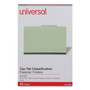 Universal Six-Section Pressboard Classification Folders, 2" Expansion, 2 Dividers, 6 Fasteners, Legal Size, Green Exterior, 10/Box
