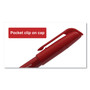 Universal Pen-Style Permanent Marker, Fine Bullet Tip, Red, Dozen (UNV07072) View Product Image