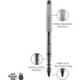 uniball VISION Needle Roller Ball Pen, Stick, Fine 0.7 mm, Black Ink, Gray/Clear/Black Barrel, Dozen (UBC1734903) View Product Image