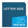 Oxford Twin-Pocket Folders with 3 Fasteners, 0.5" Capacity, 11 x 8.5, Blue, 25/Box