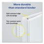 Avery Durable View Binder with DuraHinge and EZD Rings, 3 Rings, 5" Capacity, 11 x 8.5, White, (9901) View Product Image