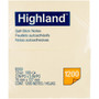Highland Self-Stick Notes, 3" x 5", Yellow, 100 Sheets/Pad, 12 Pads/Pack (MMM6559YW) View Product Image