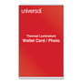 Universal Laminating Pouches, 5 mil, 2.13" x 3.38", Gloss Clear, 25/Pack (UNV84650) View Product Image