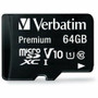 Verbatim 64 GB Class 10/UHS-I (U1) V10 microSDXC - 1 Each - TAA Compliant - 90 MB/s Read