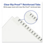 Avery Preprinted Legal Exhibit Bottom Tab Index Dividers, Avery Style, 27-Tab, Exhibit A to Exhibit Z, 11 x 8.5, White, 1 Set