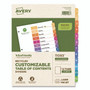 Avery Customizable Table of Contents Ready Index Dividers with Multicolor Tabs, 12-Tab, 1 to 12, 11 x 8.5, White, 3 Sets