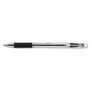 Pilot EasyTouch Ballpoint Pen, Stick, Fine 0.7 mm, Black Ink, Clear/Black Barrel, Dozen