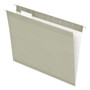 Pendaflex Colored Reinforced Hanging Folders, Letter Size, 1/5-Cut Tabs, Gray, 25/Box