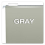 Pendaflex Colored Reinforced Hanging Folders, Letter Size, 1/5-Cut Tabs, Gray, 25/Box