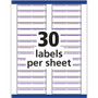 Avery Permanent TrueBlock File Folder Labels with Sure Feed Technology, 0.66 x 3.44, White, 30/Sheet, 25 Sheets/Pack AVE5666