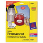 Avery Oval Print-to-the-Edge Labels, 1.5 x 2.5, White, 18/Sheet, 15 Sheets/Pack