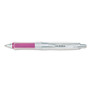 Pilot Dr. Grip Center of Gravity Ballpoint Pen, Retractable, Medium 1 mm, Black Ink, Silver/Pink Barrel