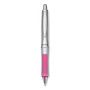 Pilot Dr. Grip Center of Gravity Ballpoint Pen, Retractable, Medium 1 mm, Black Ink, Silver/Pink Grip Barrel (PIL36182) View Product Image