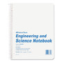 National Engineering and Science Notebook, Quadrille Rule (10 sq/in), White Cover, (60) 11 x 8.5 Sheets
