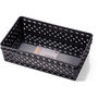 Officemate Recycled Supply Basket, Plastic, 10.06 x 6.13 x 2.38, Black, 2/Pack (OIC26202) View Product Image