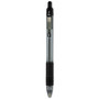Zebra Z-Grip Ballpoint Pen, Retractable, Medium 1 mm, Black Ink, Clear/Black Barrel, 12/Pack