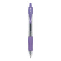 Pilot G2 Premium Gel Pen, Retractable, Extra-Fine 0.5 mm, Purple Ink, Smoke Barrel, Dozen (PIL31006) View Product Image