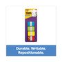 Post-it 1" Wide Tabs with Dispenser, Aqua, Lime, Red, Yellow, 88/Pack