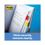 Post-it 1" Wide Tabs with Dispenser, Aqua, Lime, Red, Yellow, 88/Pack