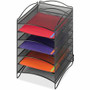 Safco 6-Compartment Mesh Desktop Organizer - 6 Compartment(s) - Compartment Size : 1.75" x 9.50" x 12.25" - 15.25" Height x 10.25" Width x 12.75" Depth - Desktop - Stackable