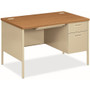 HON Metro Classic HP3251R Pedestal Desk - 29.5" Height x 48" Width x 30" Depth - 2 x Box, File Drawer(s)Right Side - Square Edge - Finish: Harvest, Putty