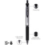 uniball Signo Gel Pen, Retractable, Medium 0.7 mm, Black Ink, Black/Metallic Accents Barrel, Dozen (UBC65940) View Product Image