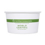 World Centric Paper Bowls, 16 oz, 4.4" Diameter x 3" h, White, 500/Carton
