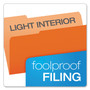 Pendaflex Colored File Folders, 1/3-Cut Tabs: Assorted, Legal Size, Orange/Light Orange, 100/Box