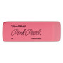 Paper Mate Pink Pearl Eraser, For Pencil Marks, Rectangular Block, Medium, Pink, 24/Box (PAP70520) View Product Image