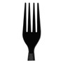 Dixie Plastic Cutlery, Heavyweight Fork, Black, 1,000/Carton