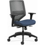 HON Solve Chair - Fabric Seat Material - Charcoal Back Color - Black Frame Color - Mid Back - Midnight