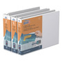 Stride QuickFit Landscape Spreadsheet Round Ring View Binder, 3 Rings, 1.5" Capacity, 11 x 8.5, White