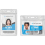 Advantus Vinyl ID Badge Holders - Support 2.50" x 3.50" Media - Vertical - Vinyl - Clear - Durable