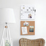 U Brands Frameless Tile Board Value Pack, (1) Tan Bulletin Board, (1) White Magnetic Dry Erase Planning Board, 14" x 14"