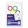 Avery Printable Self-Adhesive Removable Color-Coding Labels, 1.25" dia, Assorted Colors, 8/Sheet, 50 Sheets/Box