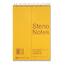 National Standard Spiral Steno Pad, Gregg Rule, Brown Cover, 60 Eye-Ease Green 6 x 9 Sheets