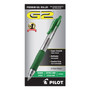 Pilot G2 Premium Gel Pen, Retractable, Extra-Fine 0.5 mm, Green Ink, Smoke Barrel, Dozen (PIL31005) View Product Image